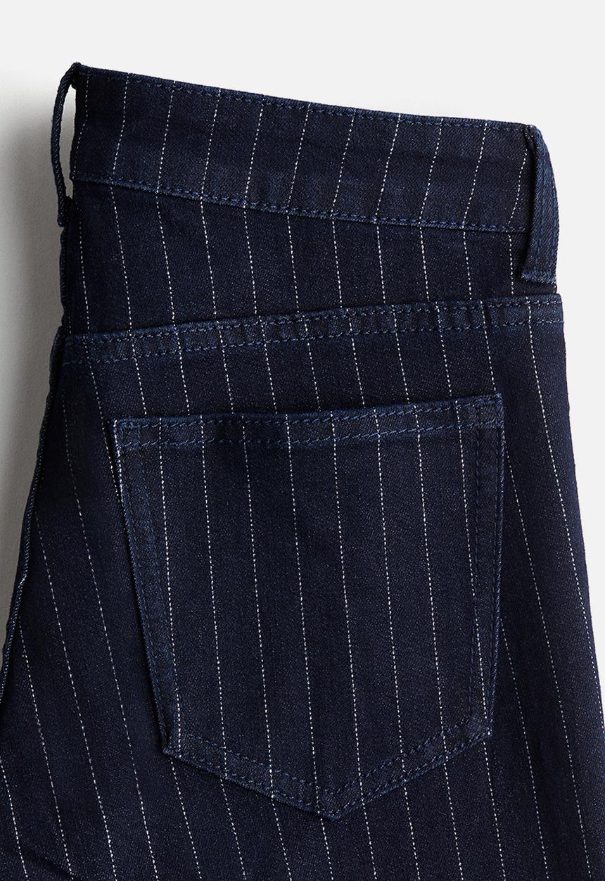 H&M - Glittery flared low jeans - dark denim blue