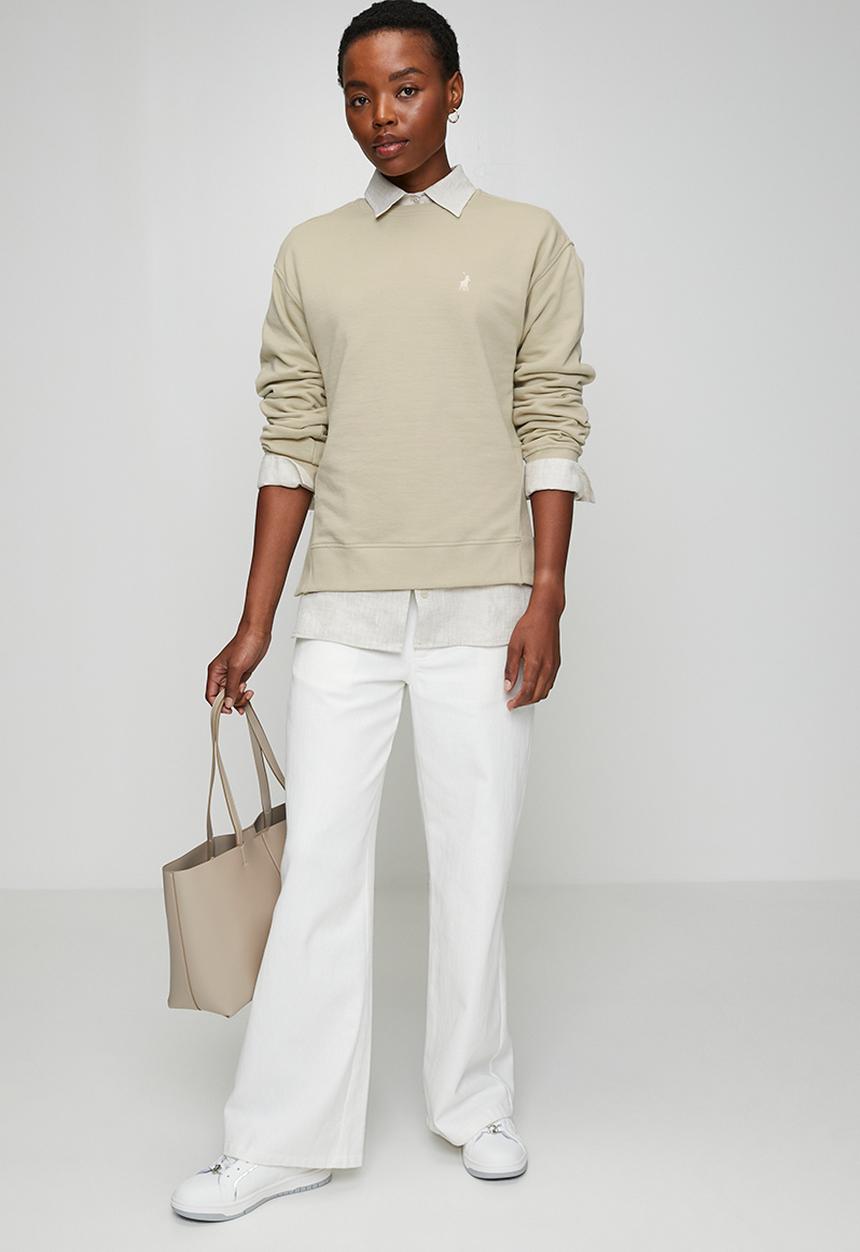 POLO - Wmn Casey Long Sleeve Track Top - Putty