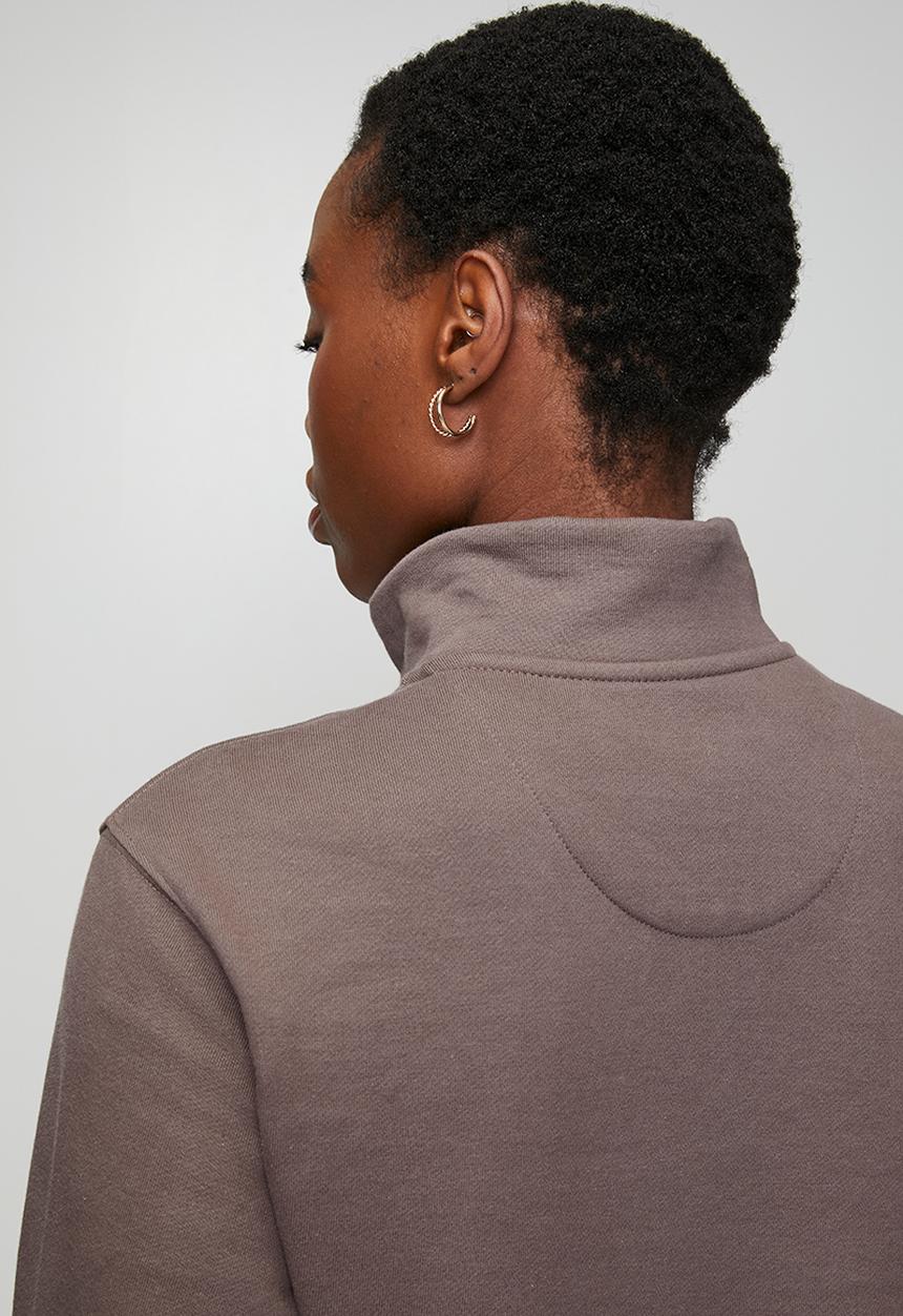 POLO - Wmn Harper Long Sleeve Quarter Zip Track Top - Iron