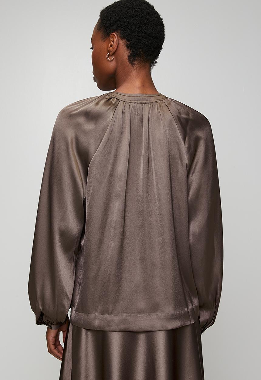 POLO - Wmn Mya Long Sleeve Blouse - Iron