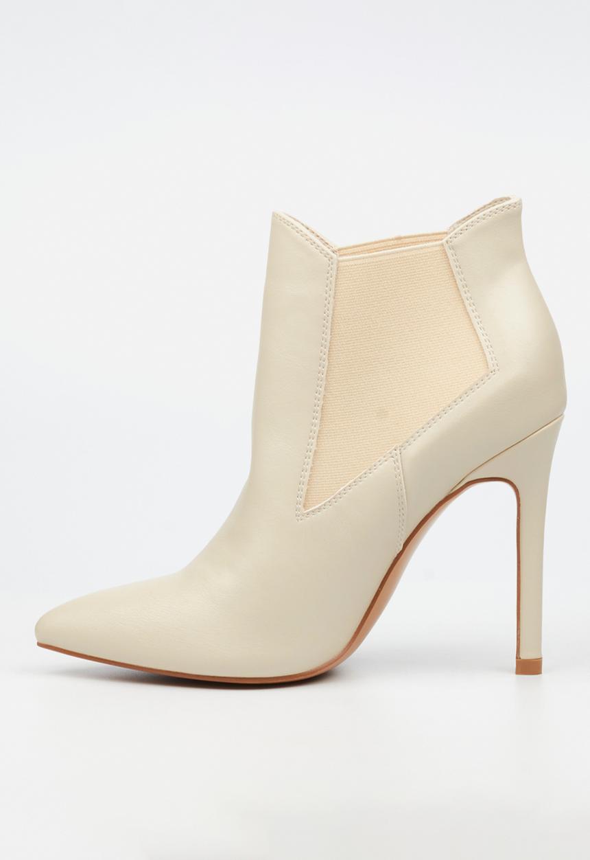 Miss Black - Boss 25 heel chelsea ankle boot - bone