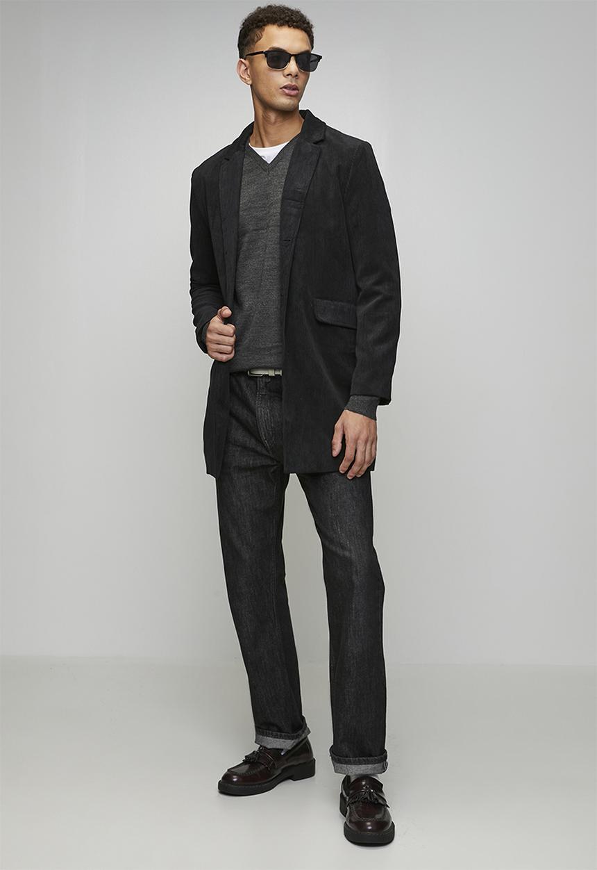 Brave Soul - Formal Long Length Coat - Black