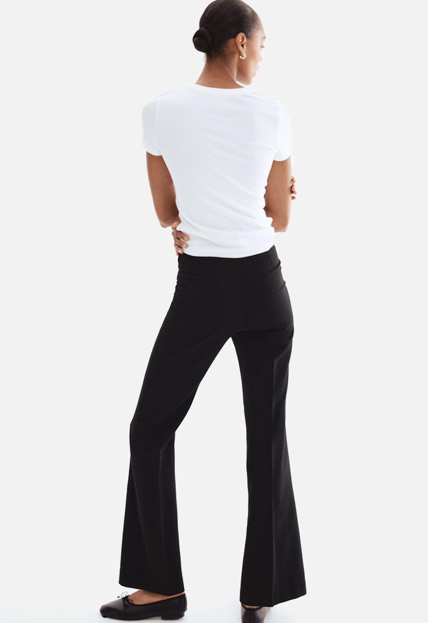 H&M - Flared trousers - black
