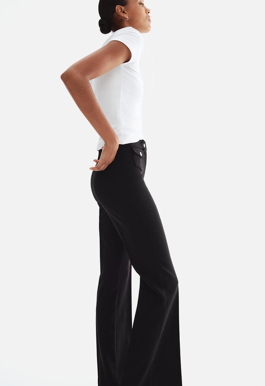 H&M - Flared trousers - black