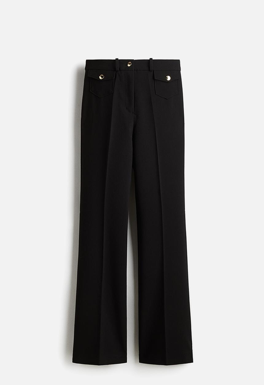 H&M - Flared trousers - black