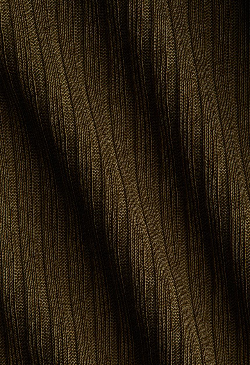 H&M - Rib-knit top - dark khaki green