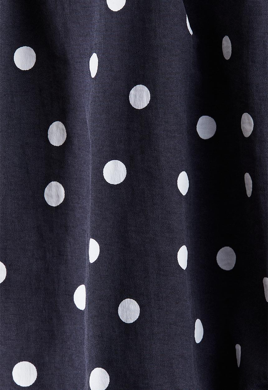 H&M - Peplum bandeau dress - black spotted