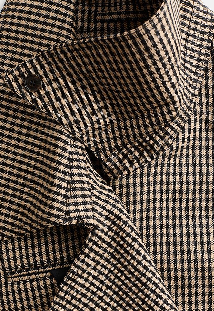 H&M - H&M Studio: Long wool coat - black gingham check 