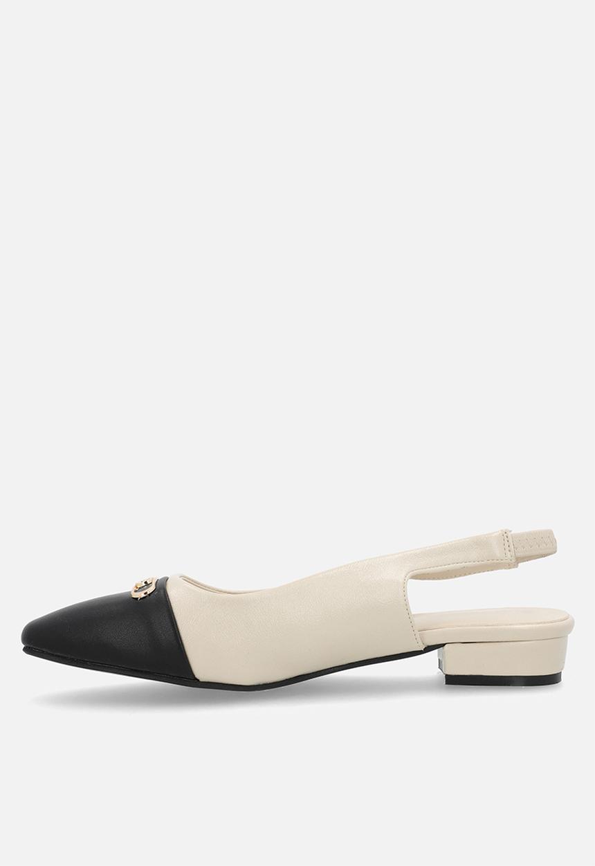 POLO - Toe cap slingback - off white