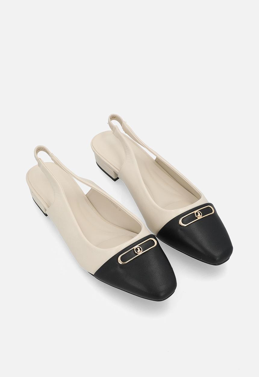 POLO - Toe cap slingback - off white