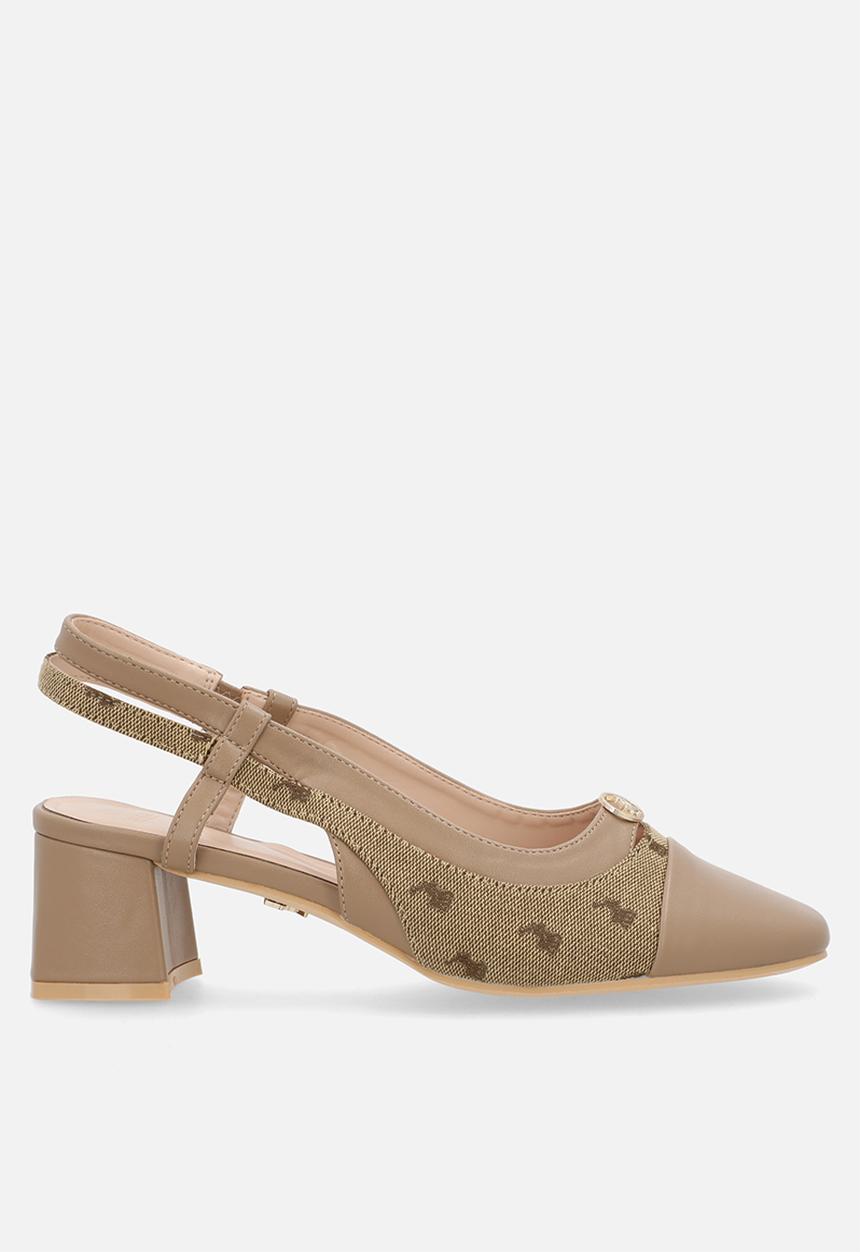 POLO - Toe cap block heel - stone