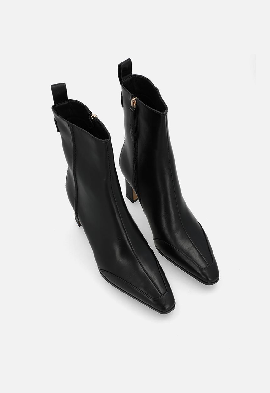 POLO - Slim block heel ankle boot - black