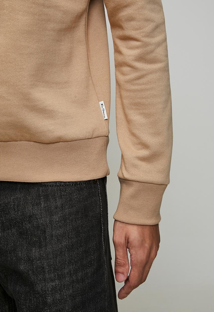 Ben Sherman - Chenille Bear Applique Crew Sweater - Cornstalk
