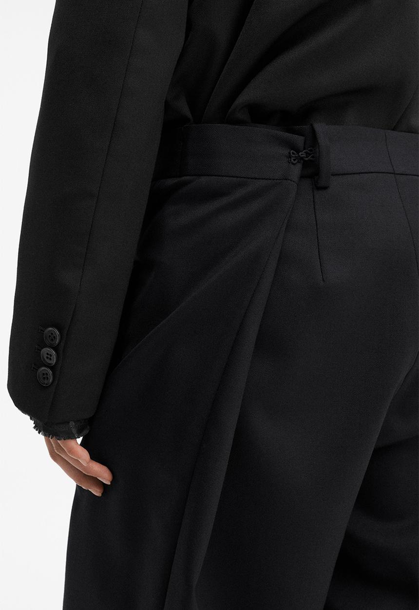 H&M - H&M Studio: Wool-blend tailored trousers - black