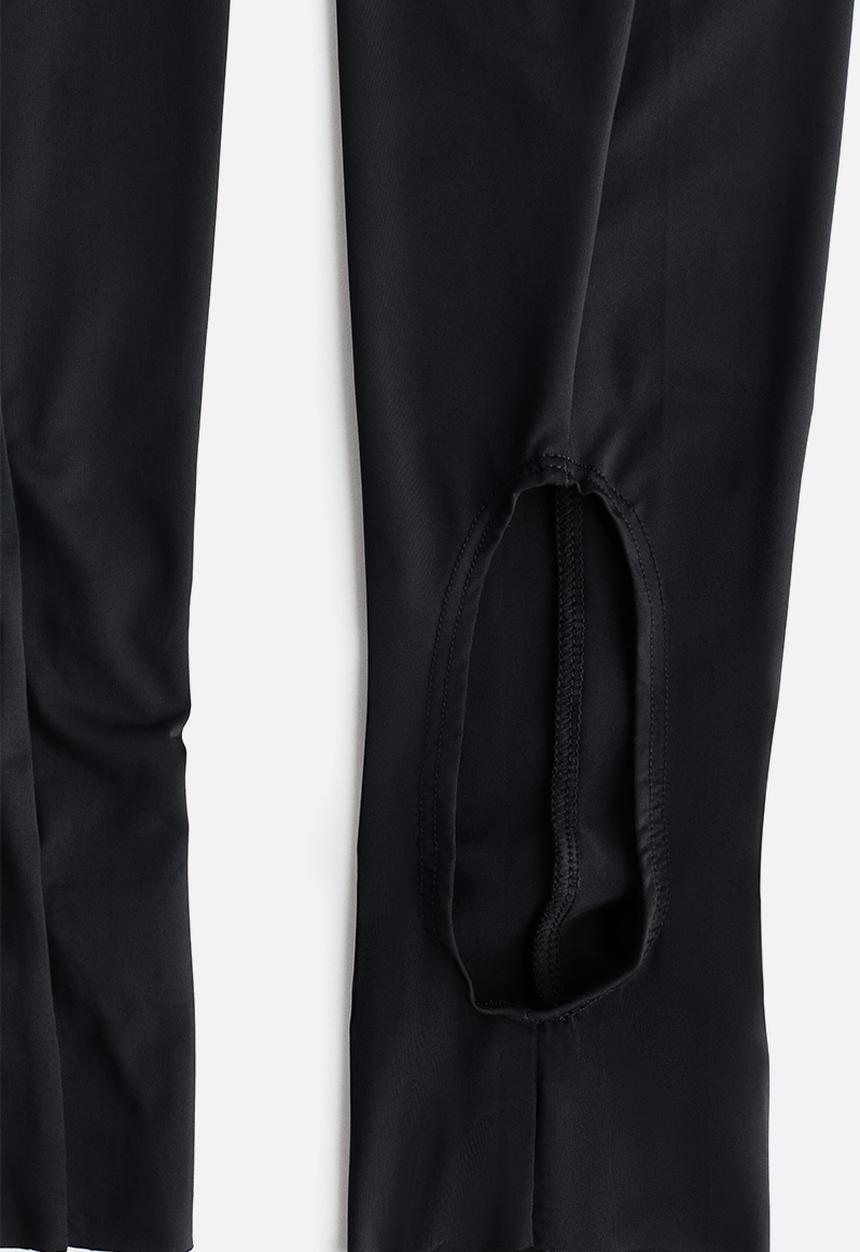 H&M - H&M Studio: Draped-panel leggings - black