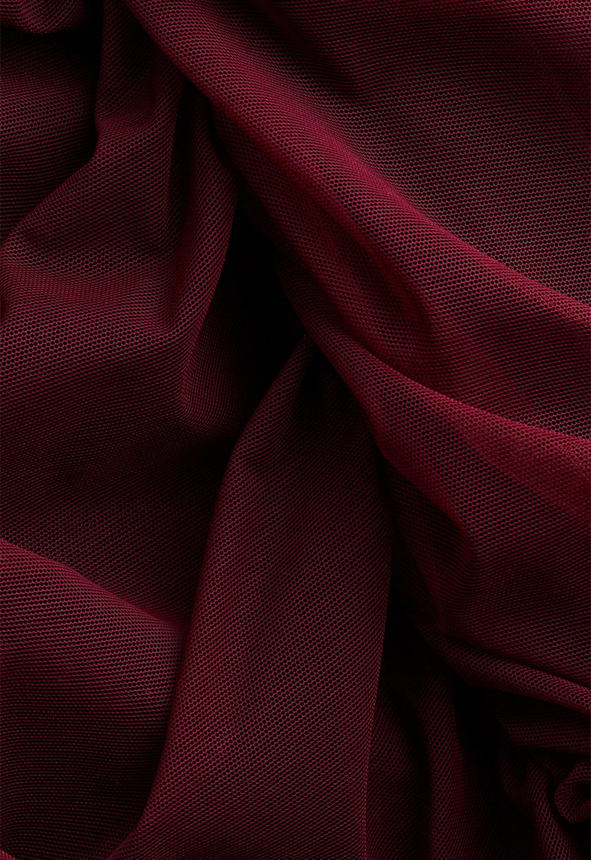 H&M - H&M Studio: Strappy mesh dress - burgundy