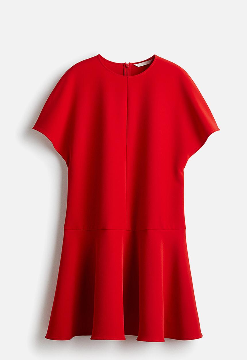 H&M - Butterfly-sleeved dress - red