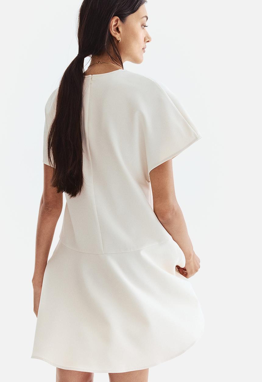 H&M - Butterfly-sleeved dress - cream