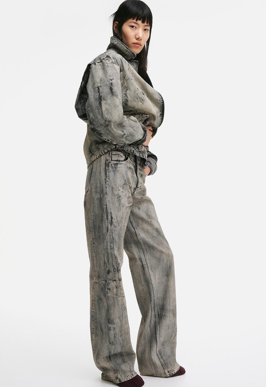 H&M - H&M Studio: Painted-look jeans - grey