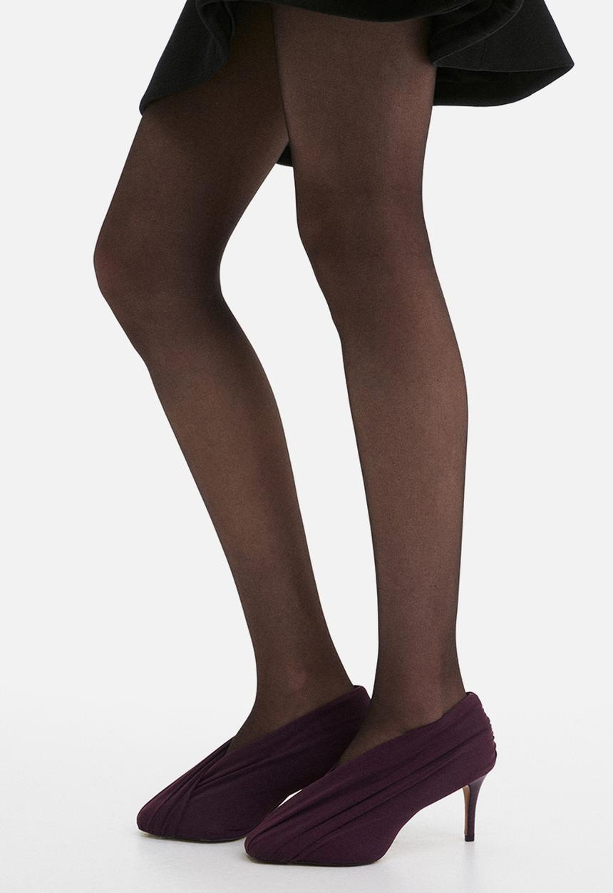 H&M - H&M Studio: Draped court shoes - dark plum purple