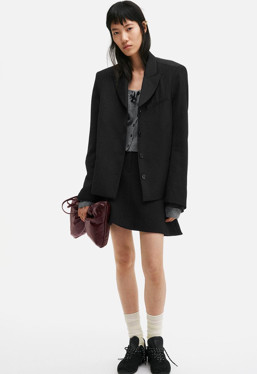 H&M - H&M Studio: Flared skirt - black