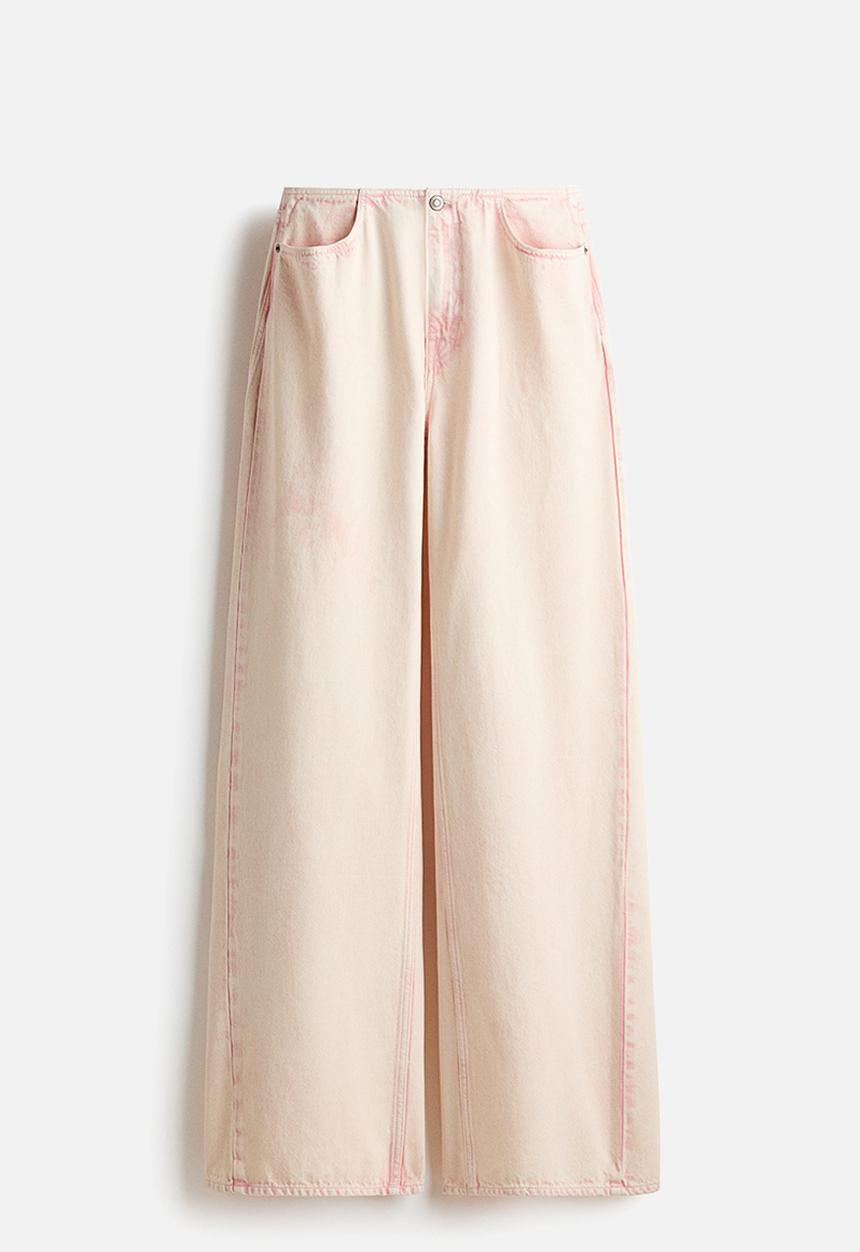 H&M - H&M Studio: Baggy low jeans - pale pink