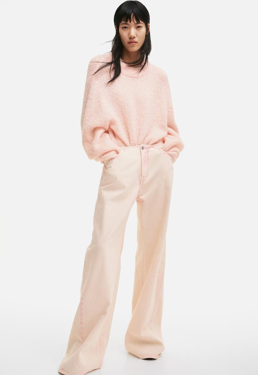 H&M - H&M Studio: Baggy low jeans - pale pink