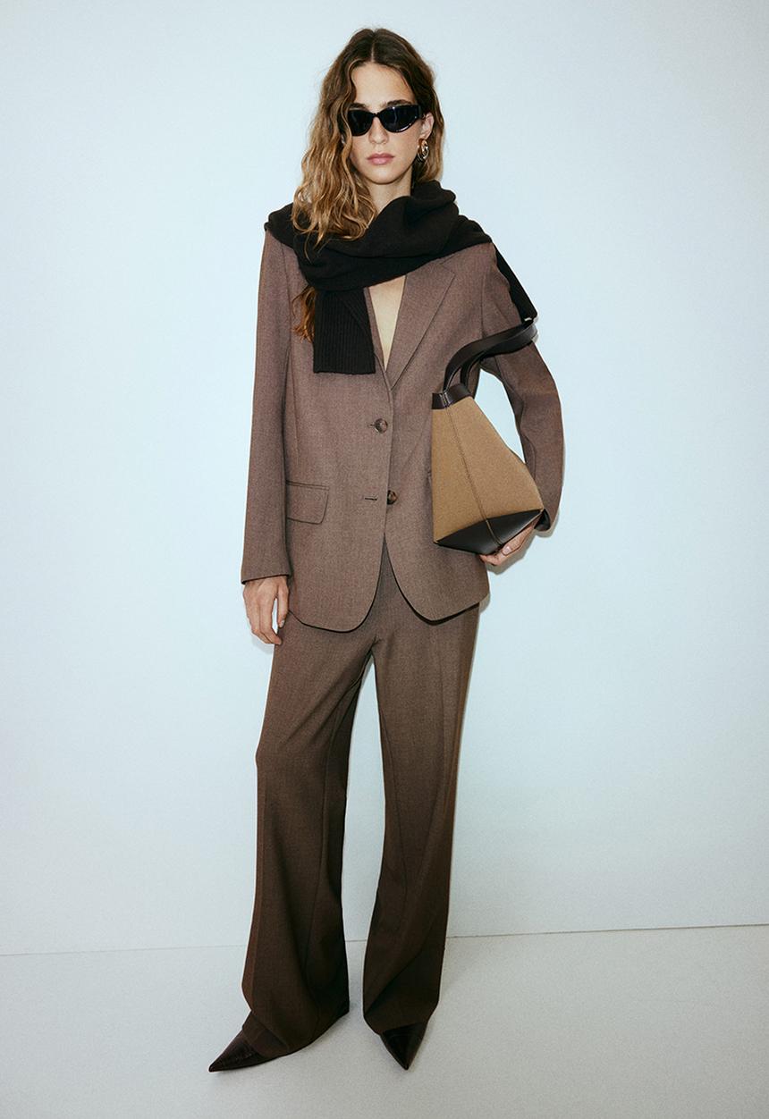 H&M - Long blazer - dark brown 