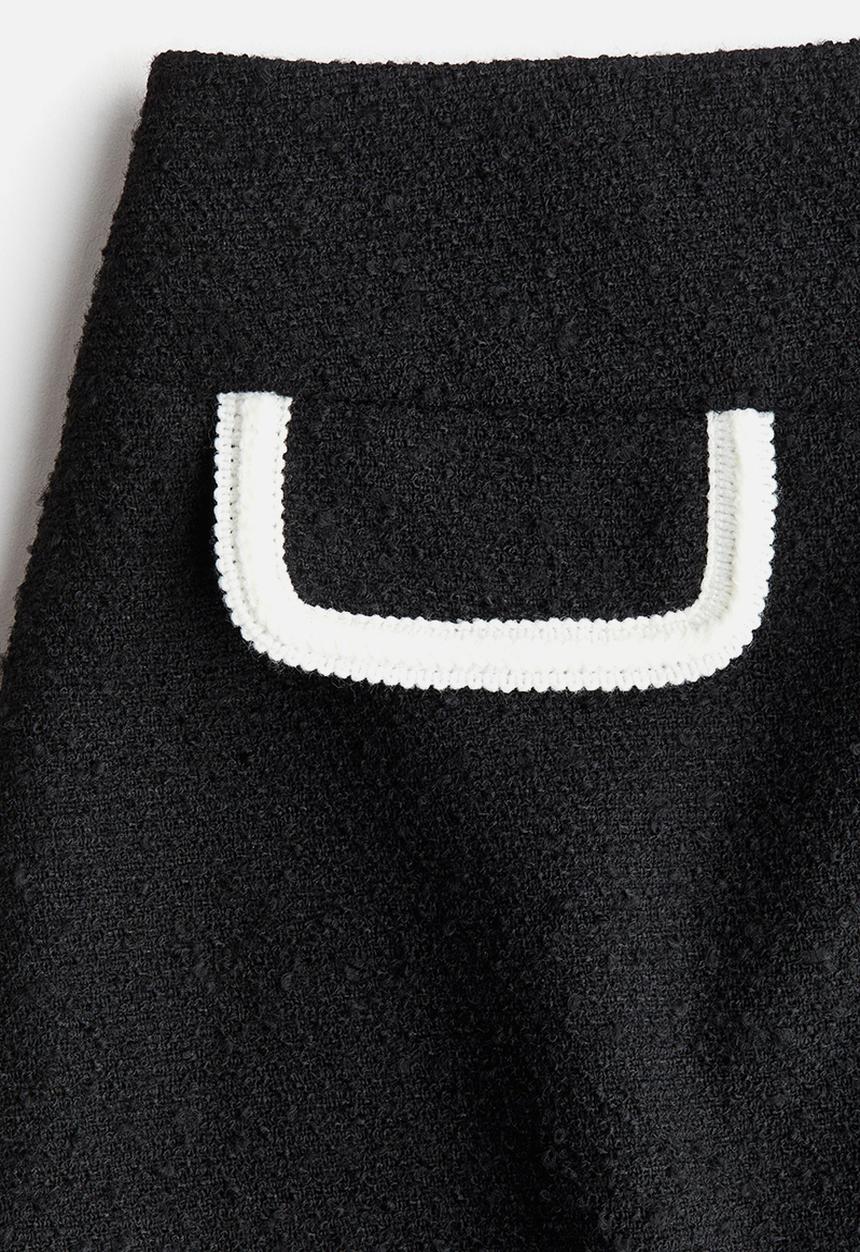 H&M - Bouclé skirt - black