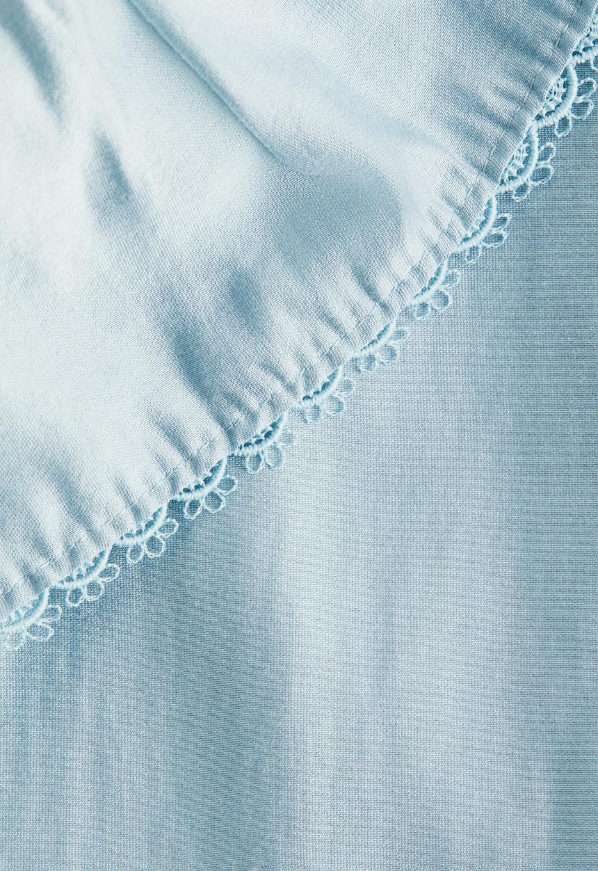 H&M - Tie-front blouse - light blue