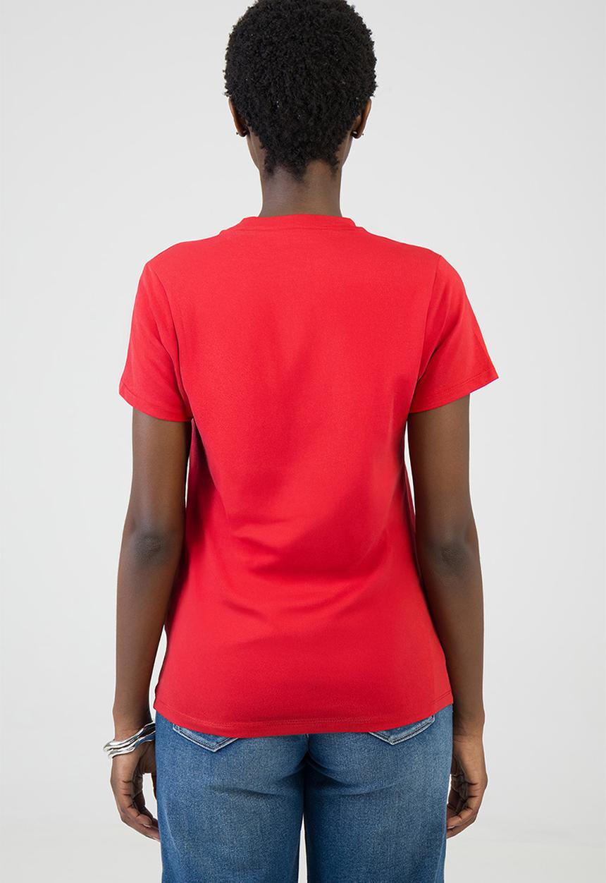 SISSY BOY - Chase It T-Shirt Regular Tshirt With Branded Transfer And Lips Detail - Red