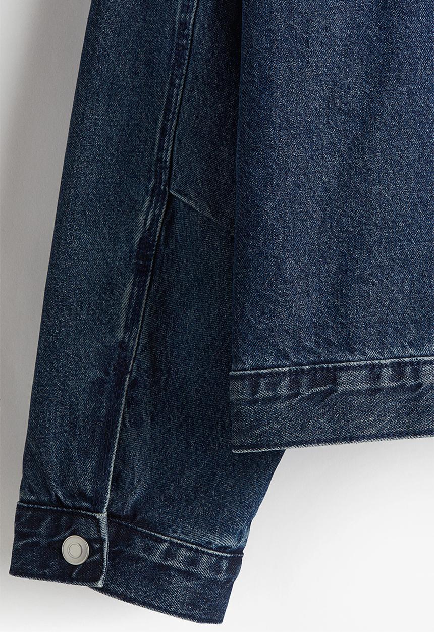 H&M - Loose fit hooded denim jacket - dark denim blue