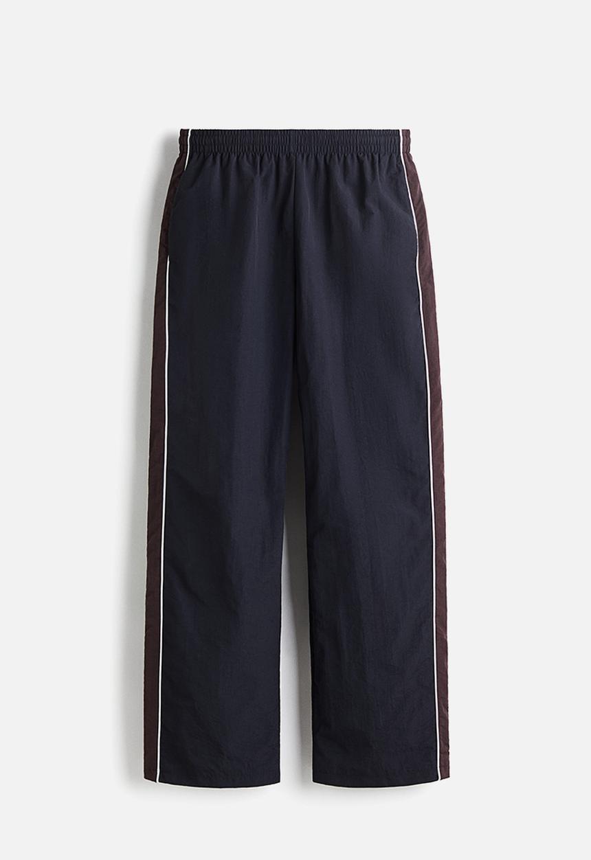 H&M - Relaxed fit track pants - navy blue & burgundy