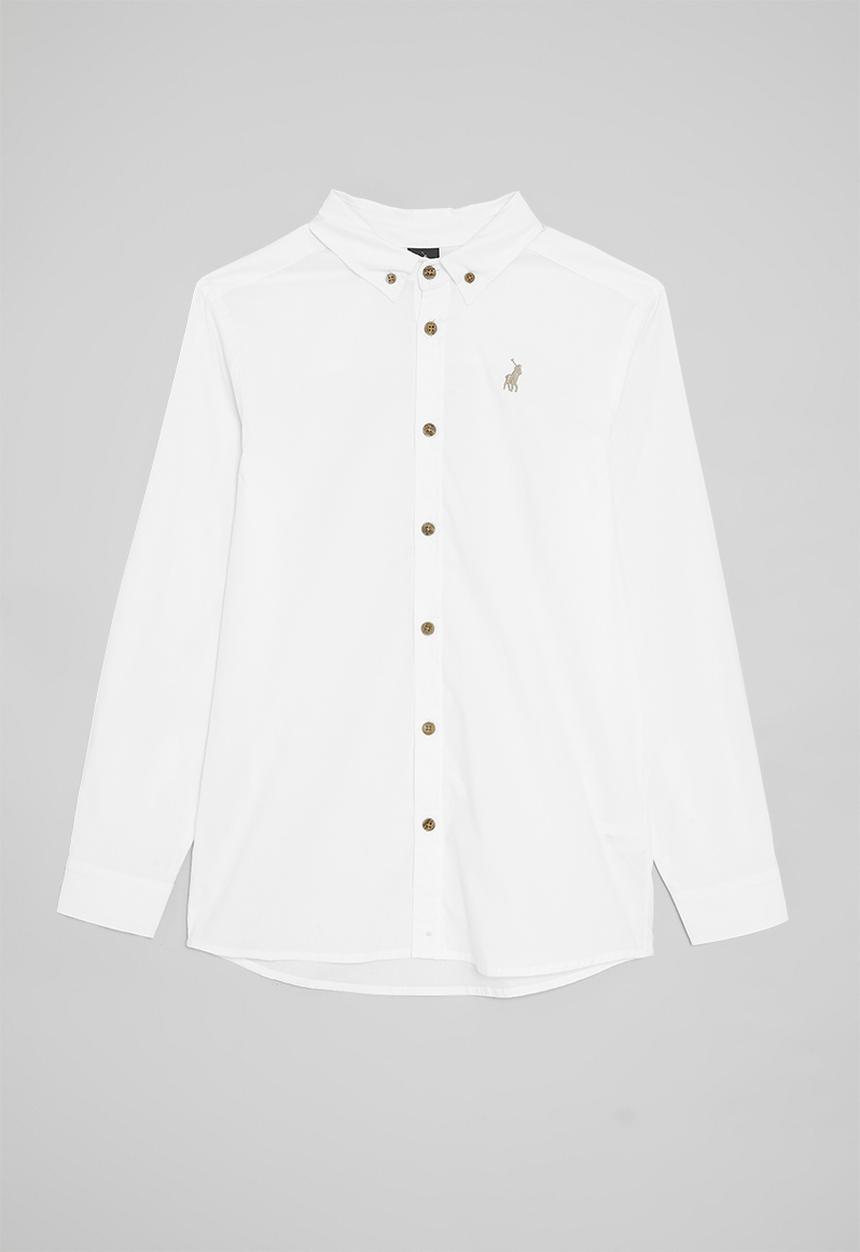POLO - Boys nicholas long sleeve shirt - white 