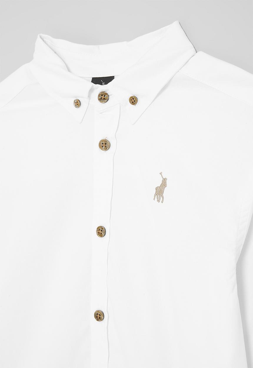 POLO - Boys nicholas long sleeve shirt - white 
