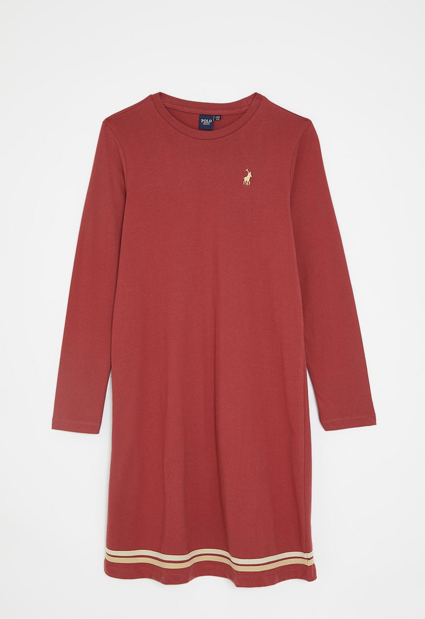 POLO - Emily long sleeve dress - garnet