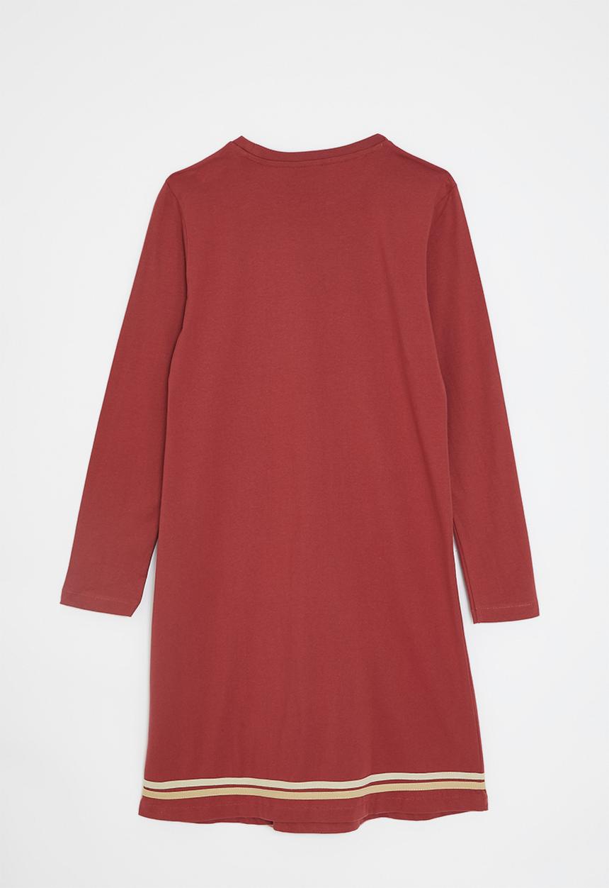 POLO - Emily long sleeve dress - garnet