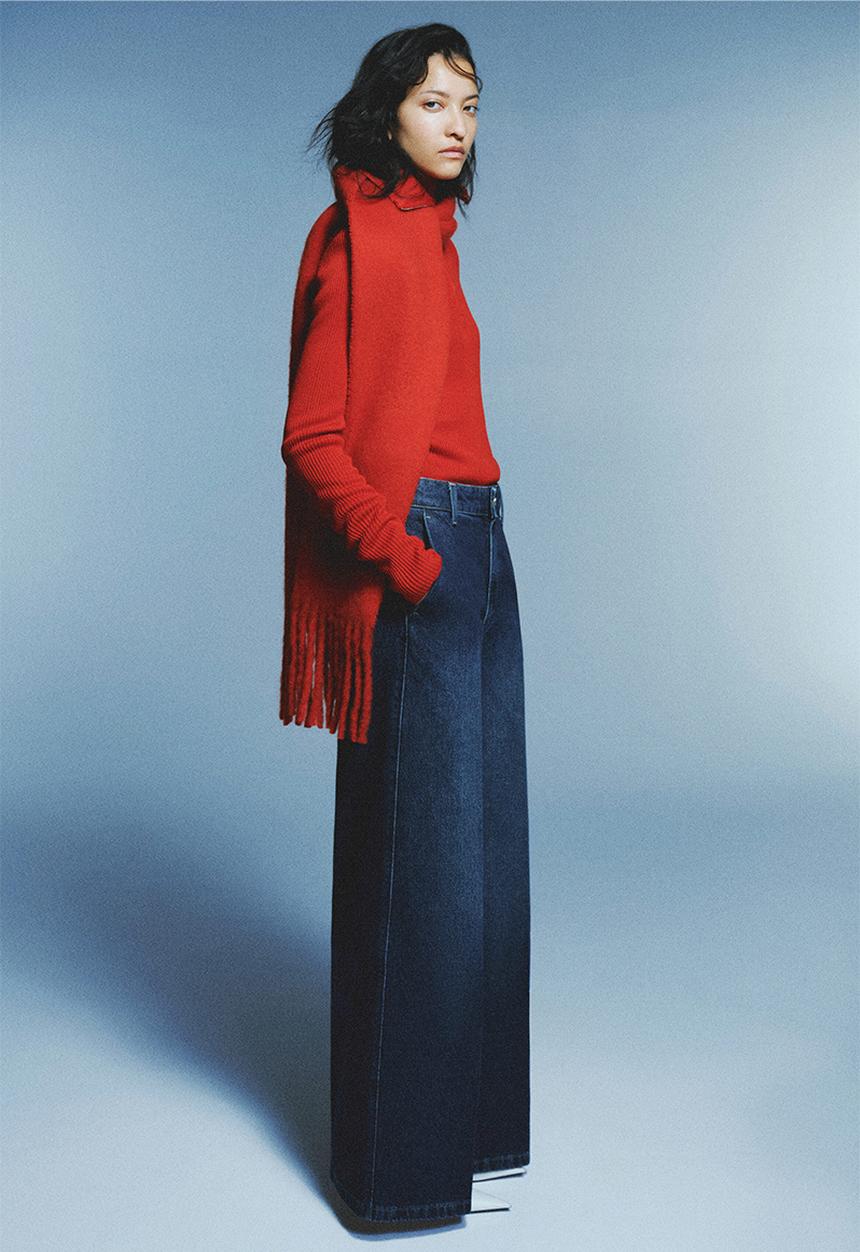 H&M - Fine-knit t-shirt - bright red