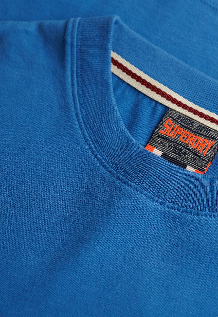 Superdry. - Essential Logo Emb Tee - Pilot Mid Blue