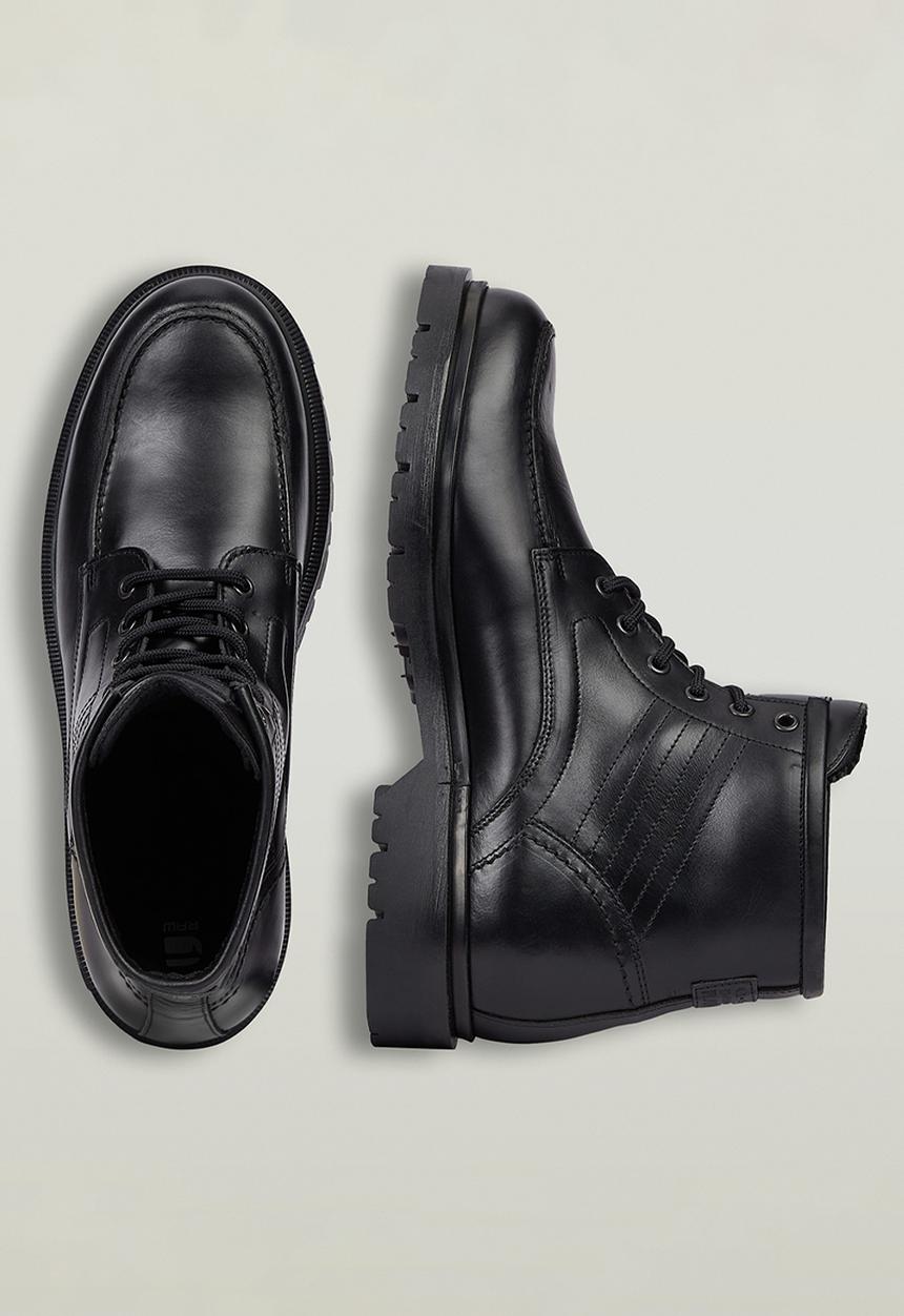 G-STAR - Tyler Boot Mid Moq Lea M - Black leather