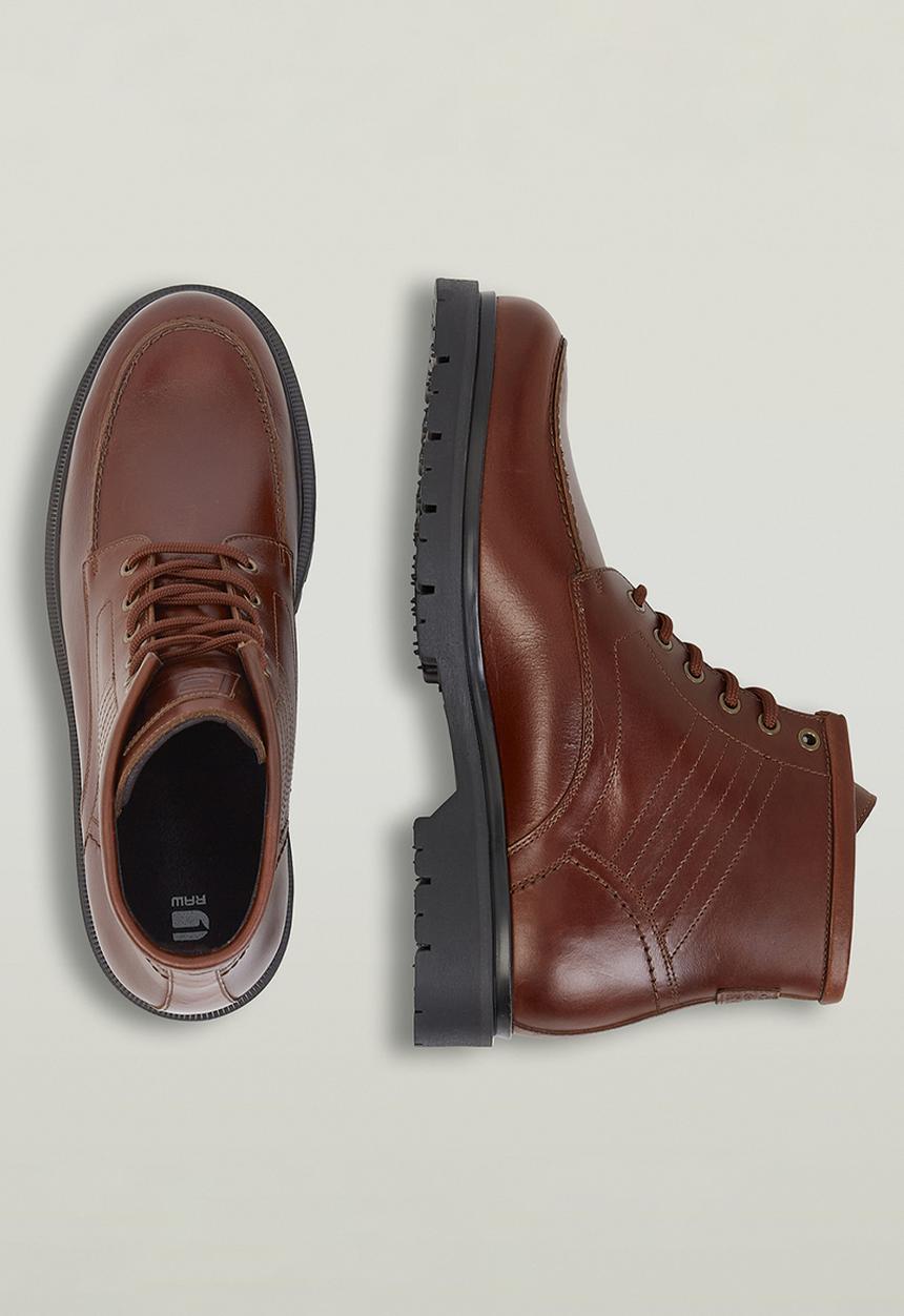 G-STAR - Tyler Boot Mid Moq Lea M - Redbrown leather