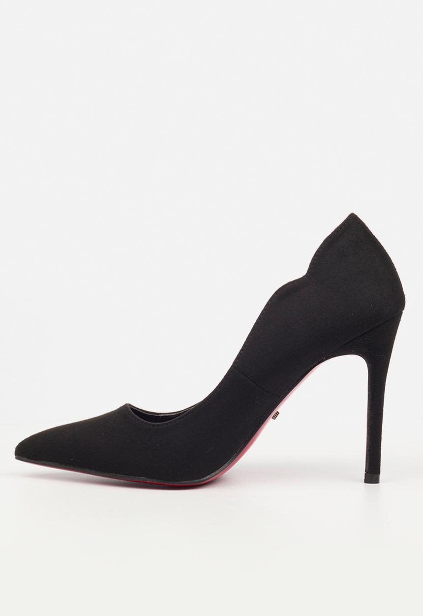 Miss Black - Lola 66 classic scallop heel - black