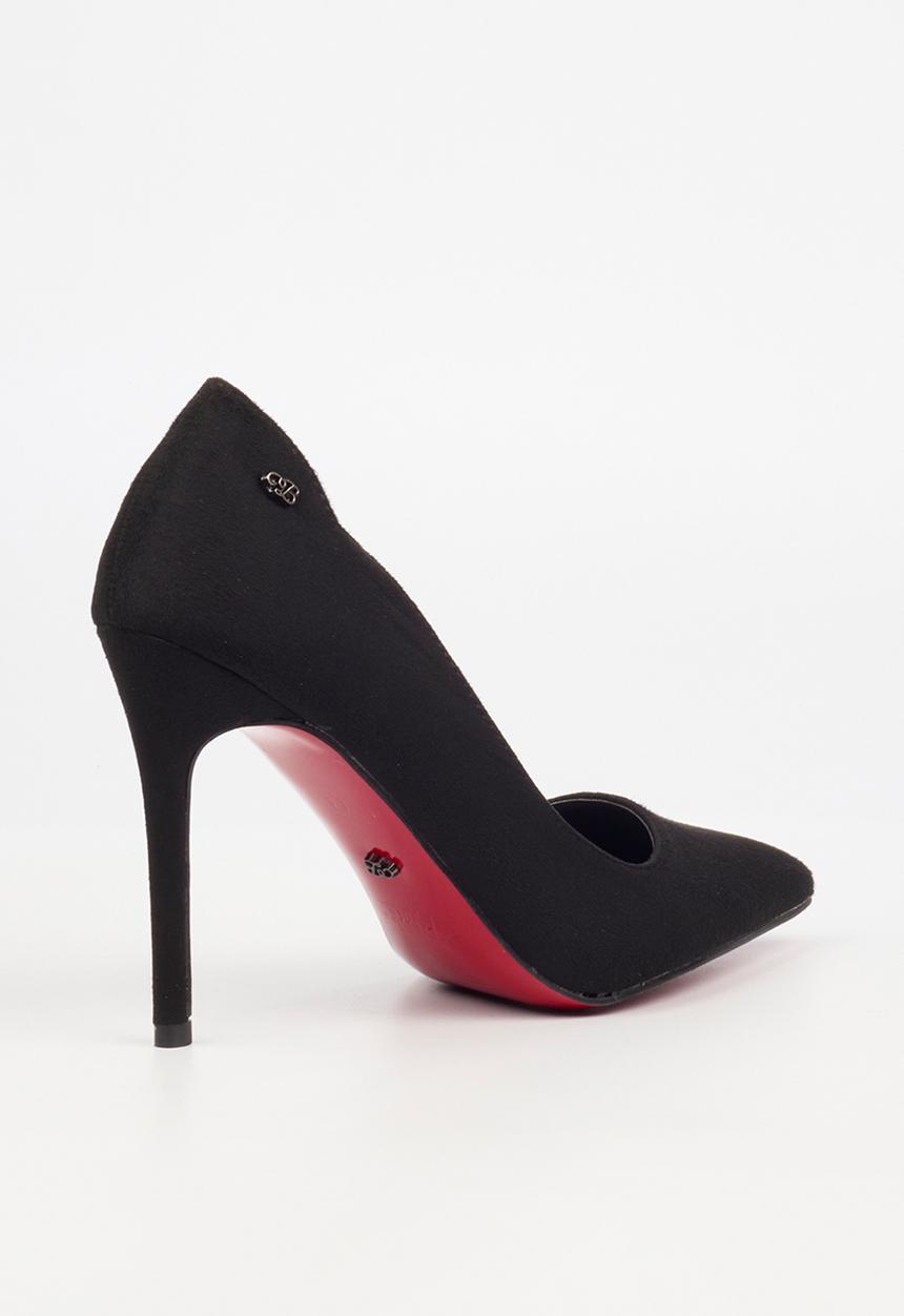 Miss Black - Lola 66 classic scallop heel - black