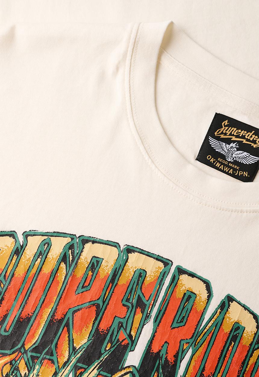 Superdry. - Biker Rock Graphic Loose Tee - U4Y - White 