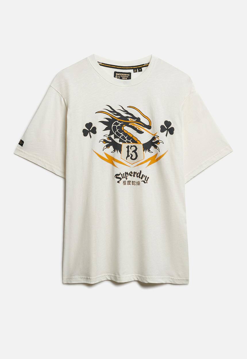 Superdry. - Campaign Souvenir Loose Tee - 22C - Cream