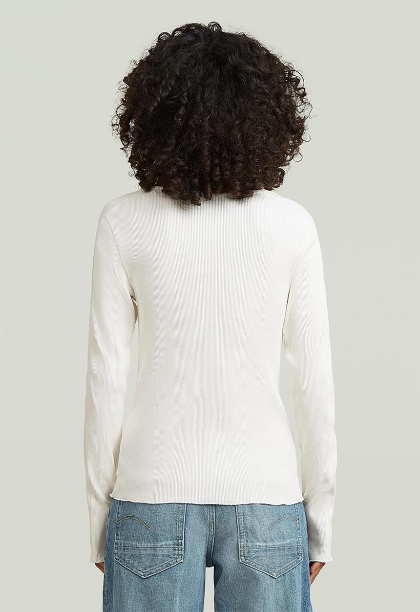 G-STAR - Slim henley r t l\s wmn - Milk