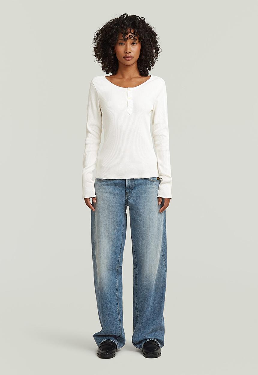 G-STAR - Slim henley r t l\s wmn - Milk