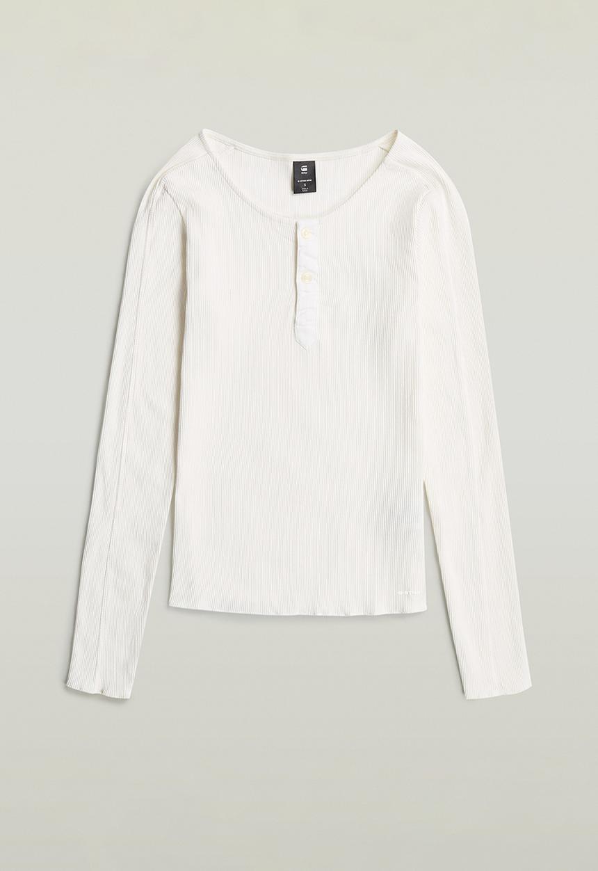 G-STAR - Slim henley r t l\s wmn - Milk