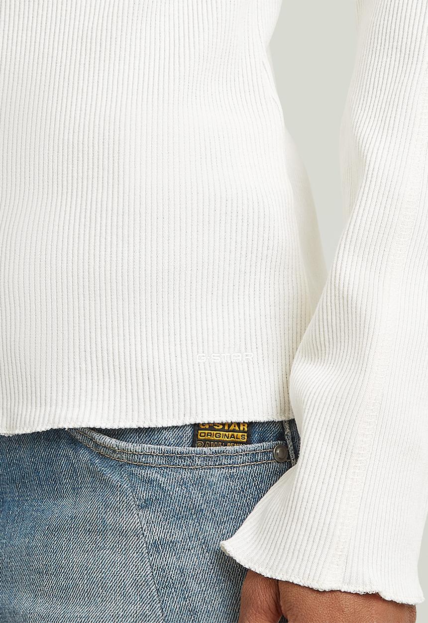 G-STAR - Slim henley r t l\s wmn - Milk