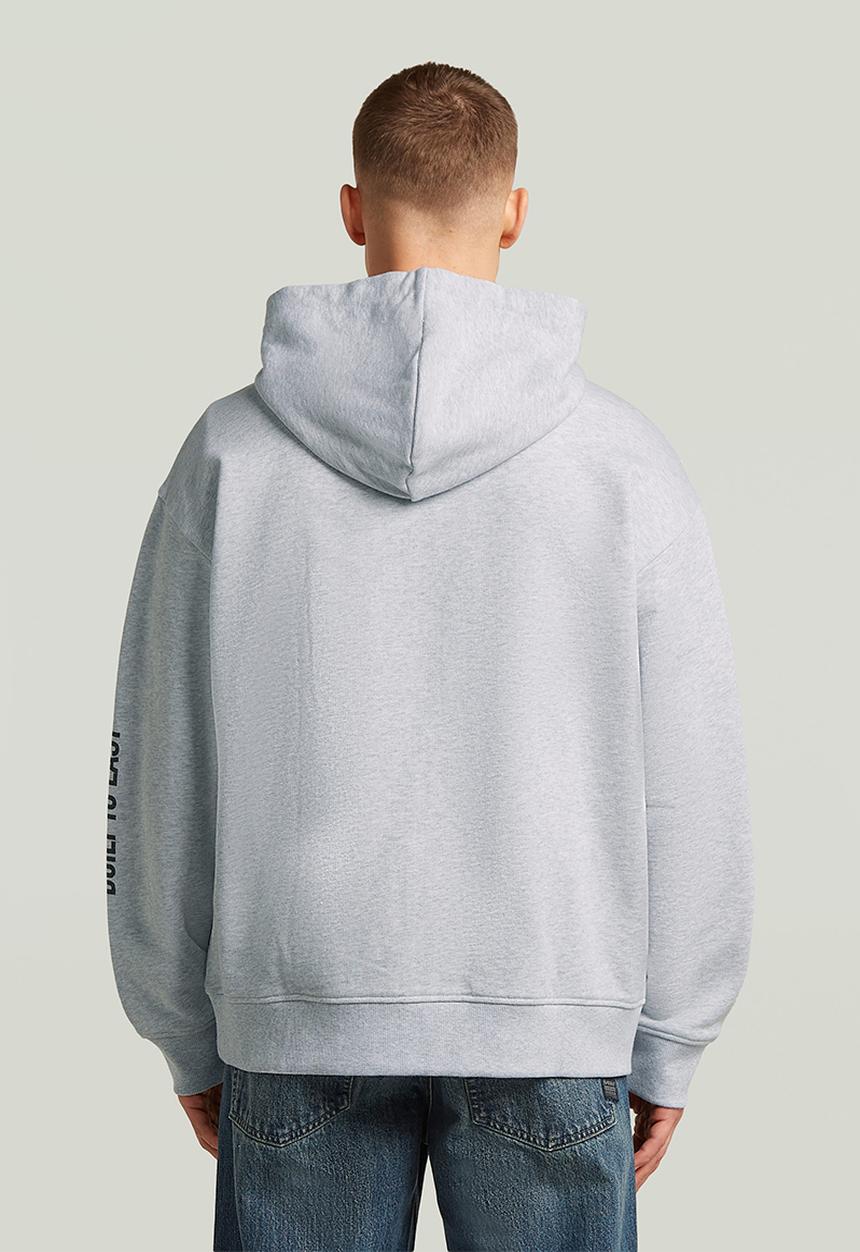 G-STAR - Stencil Gr Relaxed Hdd Zip Sw - Light Grey Htr